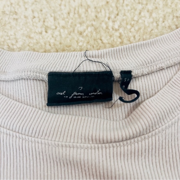 UO Cream Boxy Stretchy Soft Crop Top - Picture 6 of 6